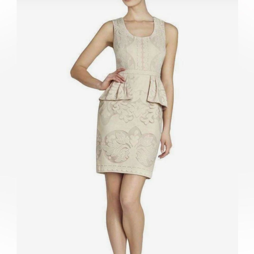 BCBGMAXAZRIA‎ Etna Lace Peplum Sheath Dress